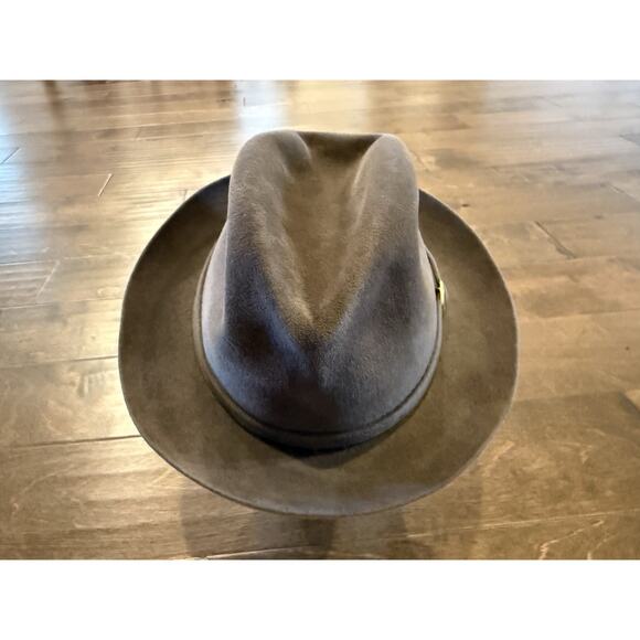 Vintage Dobbs Mens Gray Fifth Ave New York Fedora Hat Size 7 Made in USA - Picture 5 of 9